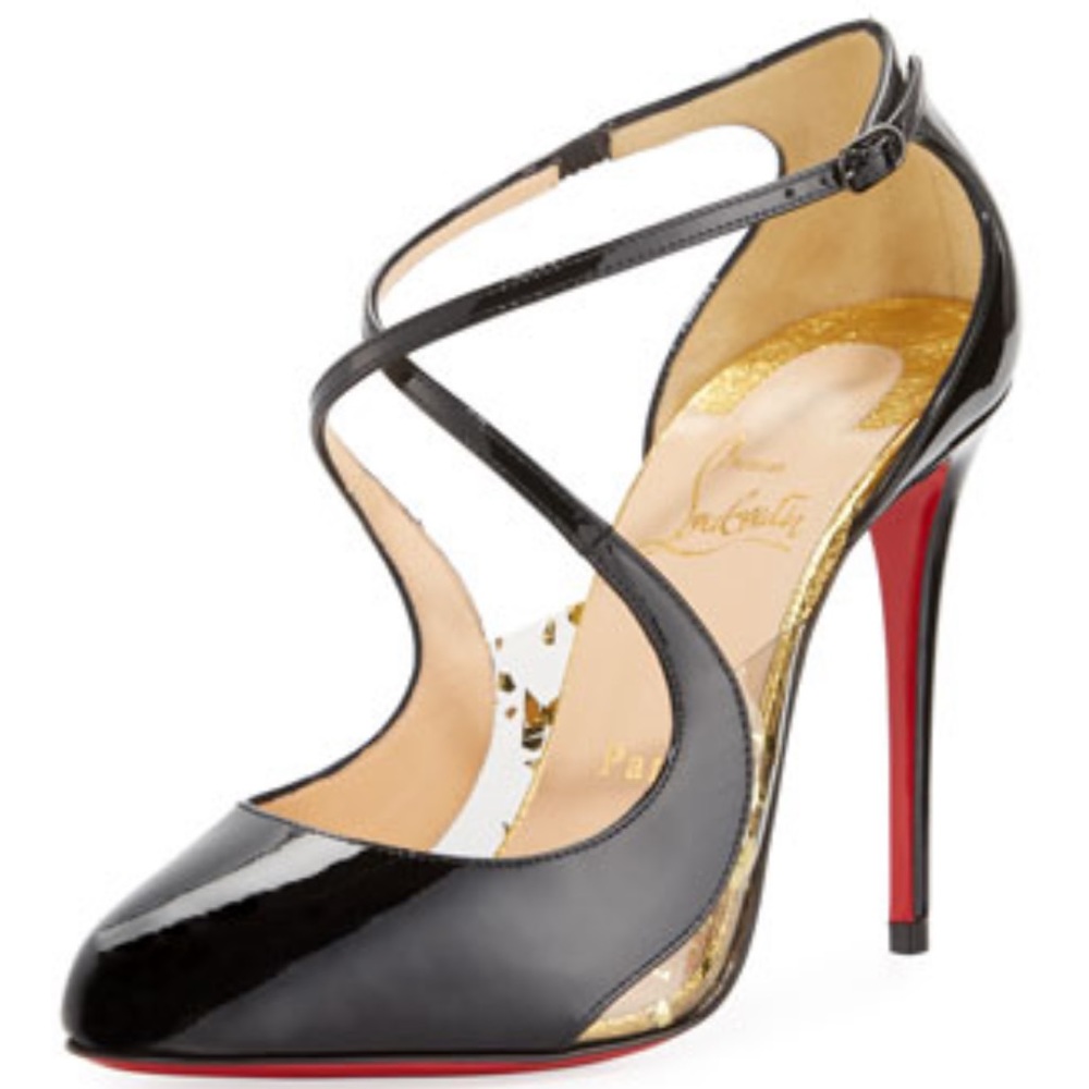 Pre loved, only worn once, Christian Louboutin Crossettinetta 100 🖤